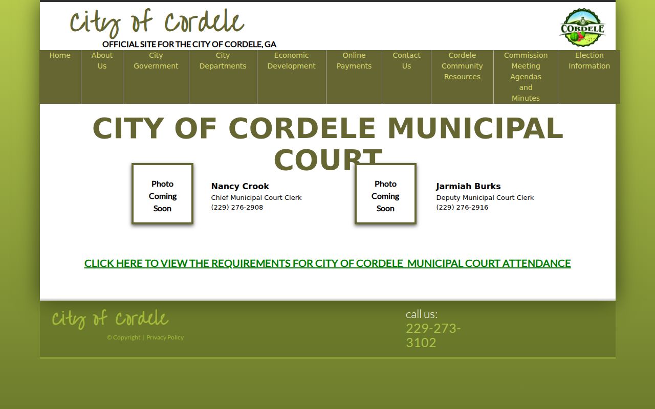 Cordele court records municipal court information
