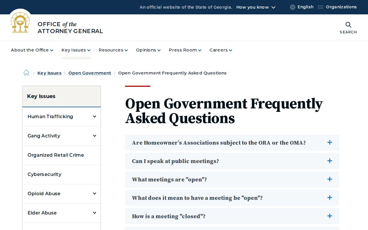 Crisp County court case records Open Records Act guidance