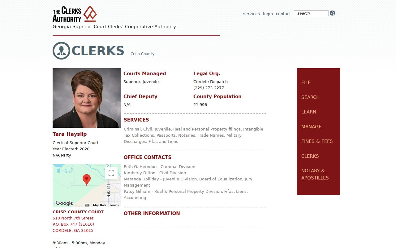 Crisp County court docket public court access directory